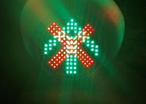 Red Cross and Green Arrow Signal Light